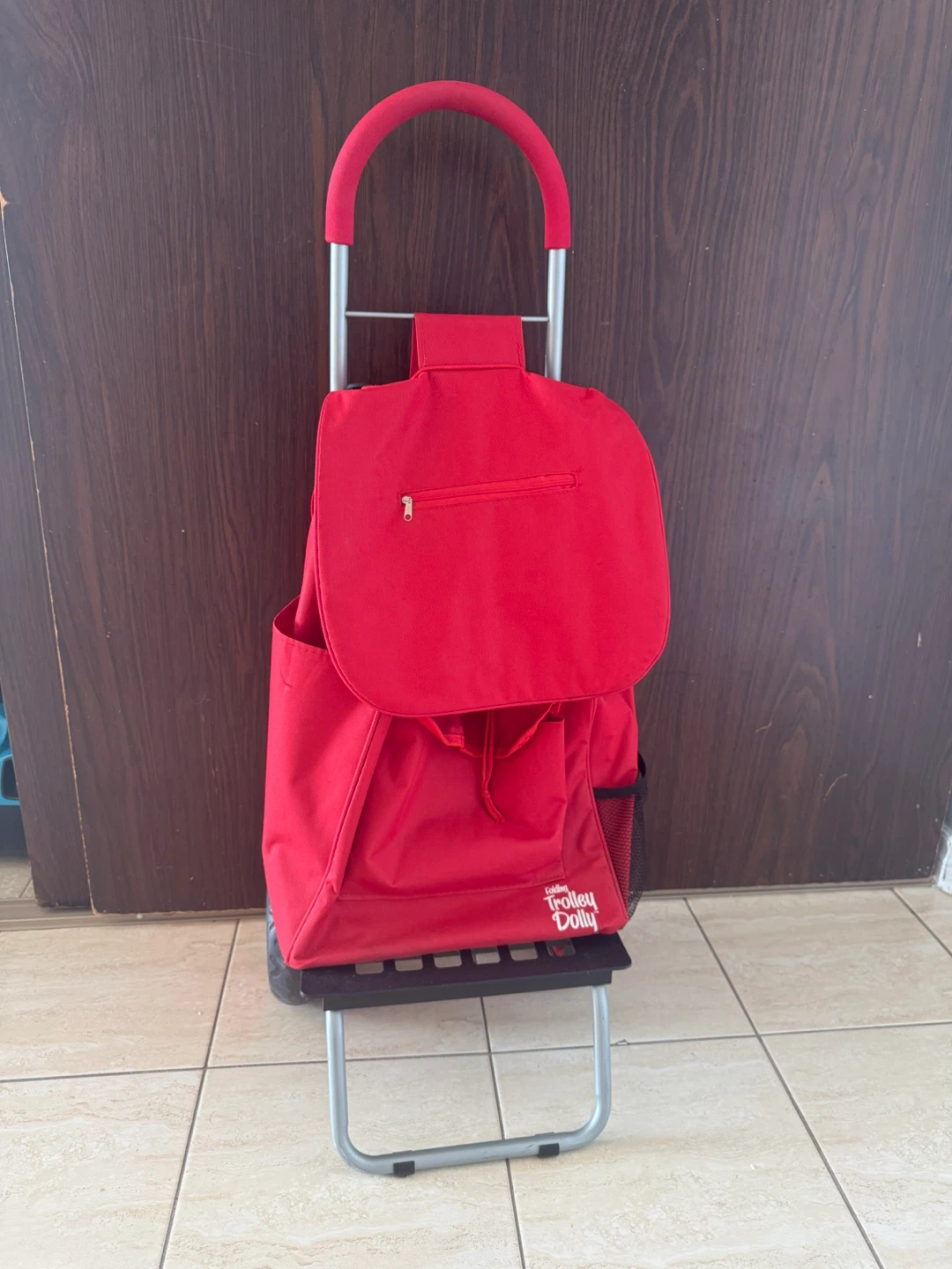 Red Trolley Dolly Shopping Cart - photo 2
