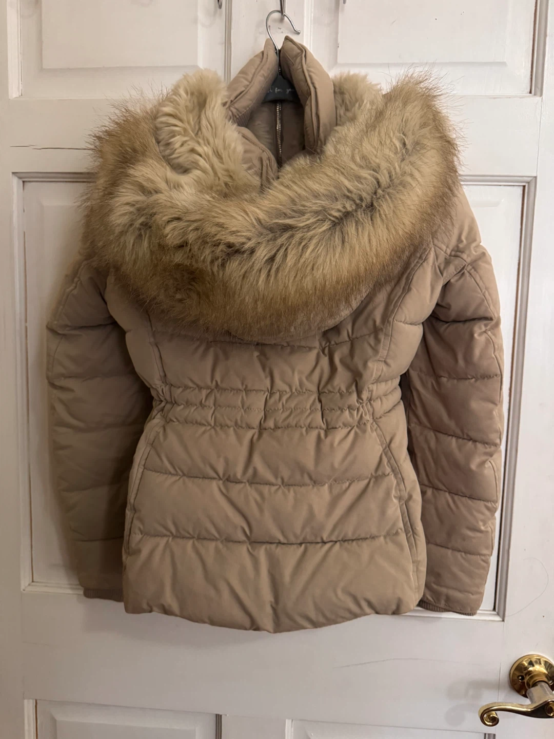 Zara Puffer Jacket with Faux Fur Hood - Size M - photo 2