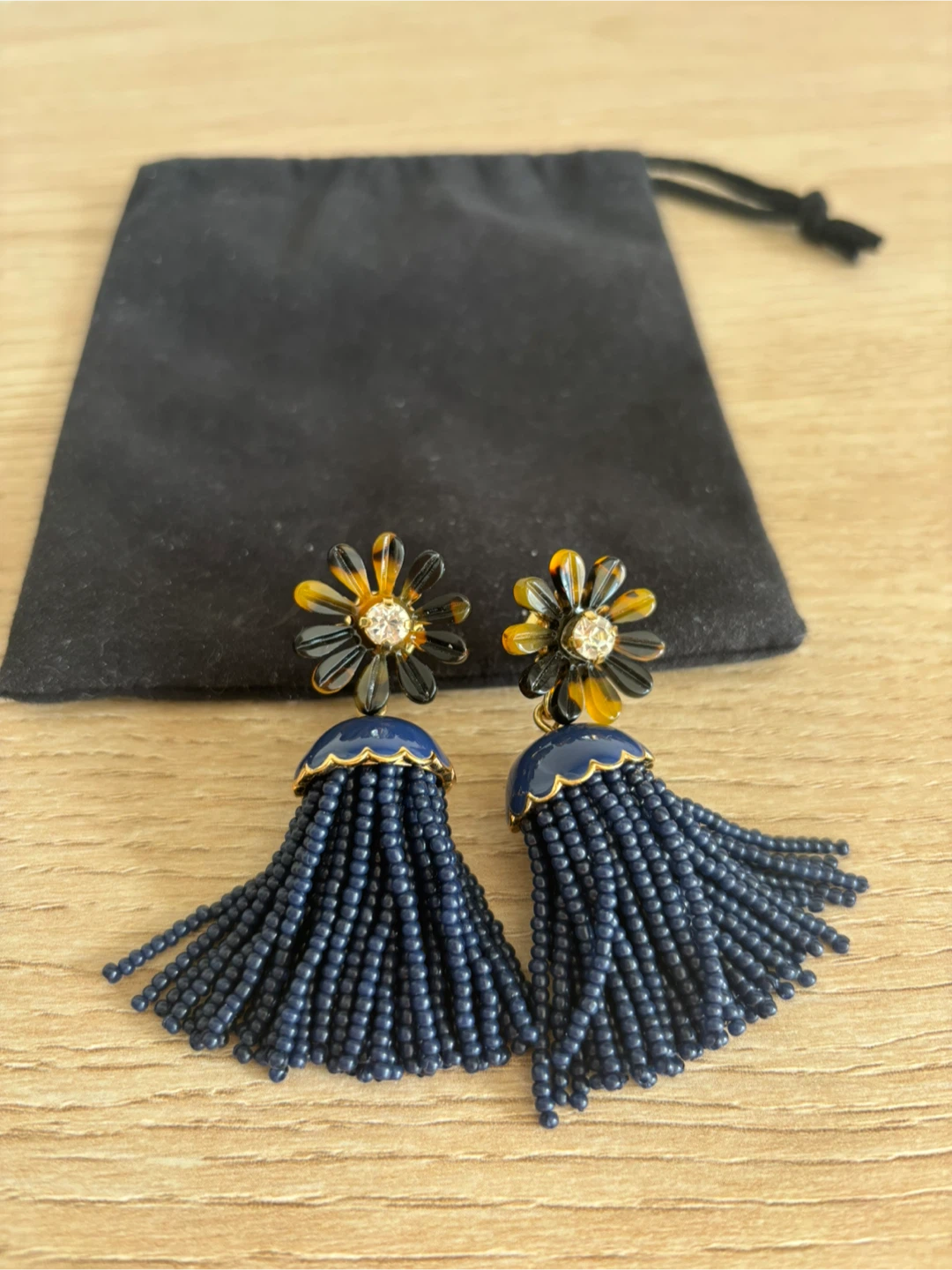 J.Crew Floral Tassel Earrings