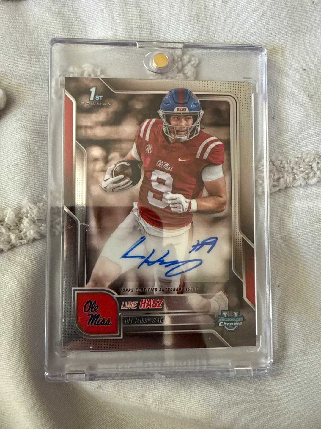 Luke Hasz 2025 Bowman Chrome Prospect Autograph Variation Card