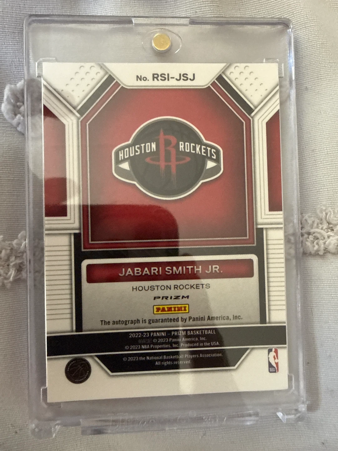 2022-23 Panini Prizm Jabari Smith Jr. Autograph Basketball Card - photo 2