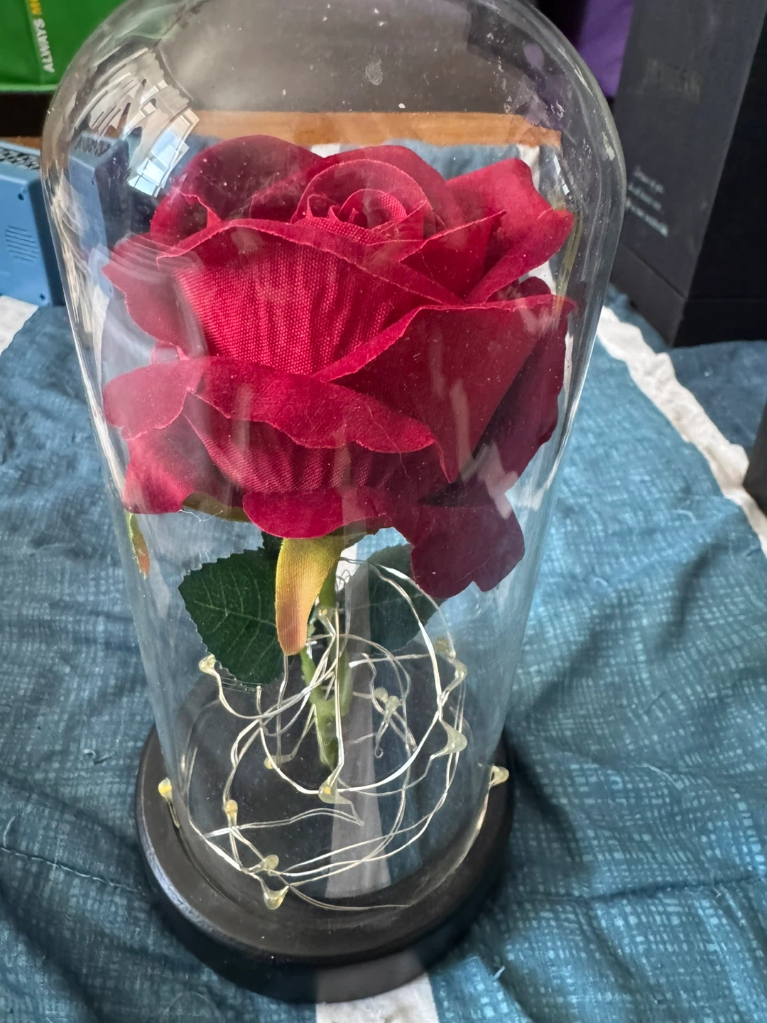 Red Rose Dome with LED Lights - photo 2