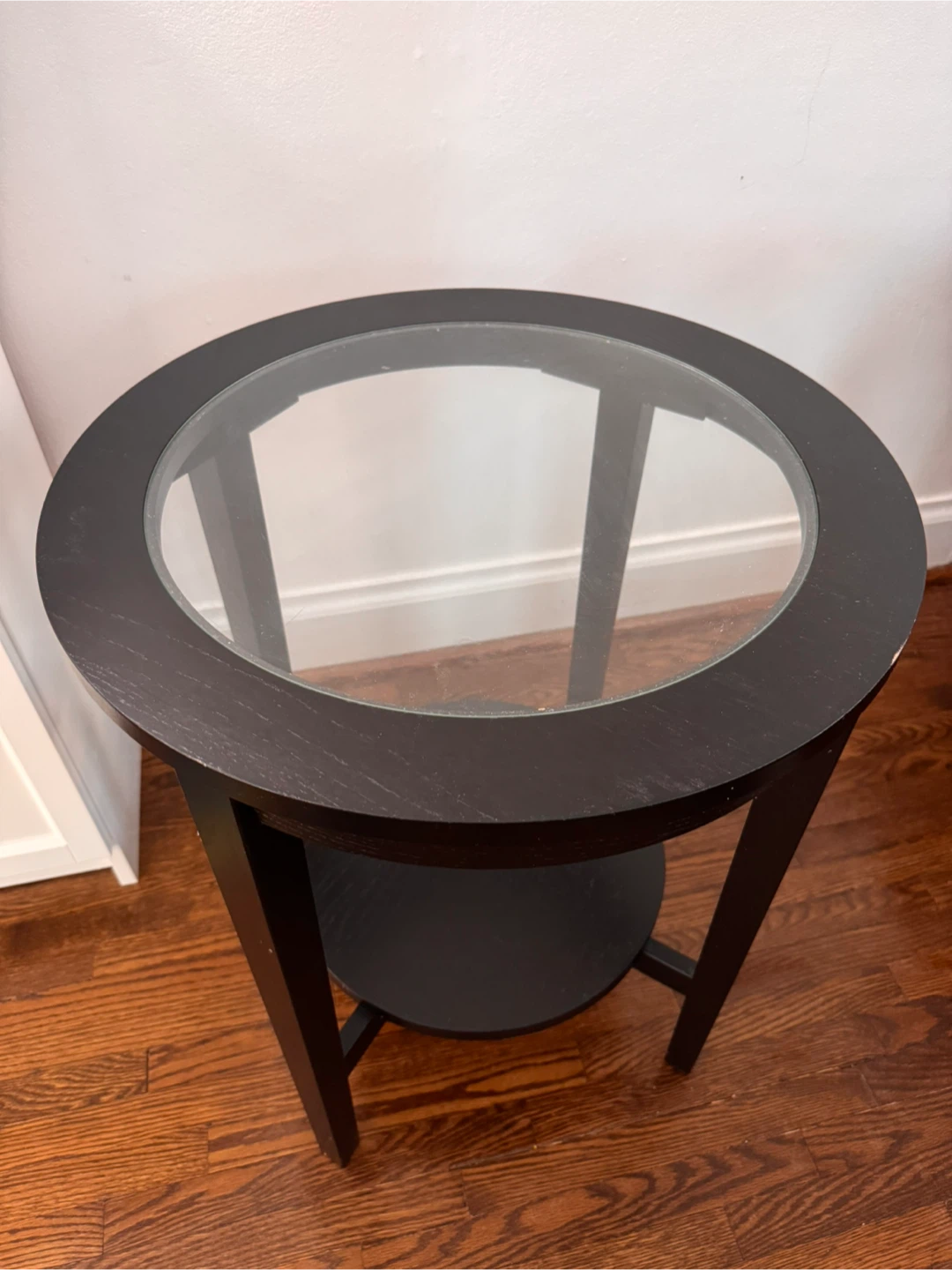 Ikea Malmsta Side Table (black/glass top) - photo 2
