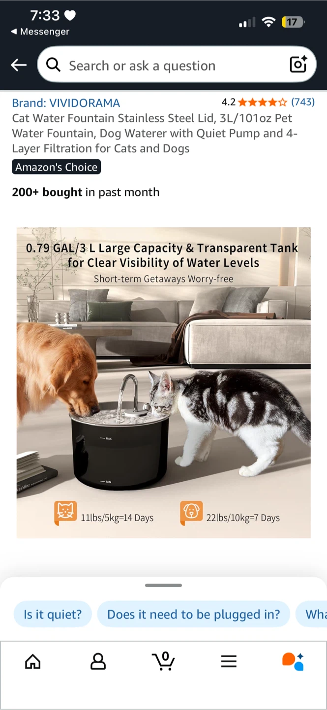 NEW Cat Water Fountain 3L - photo 4