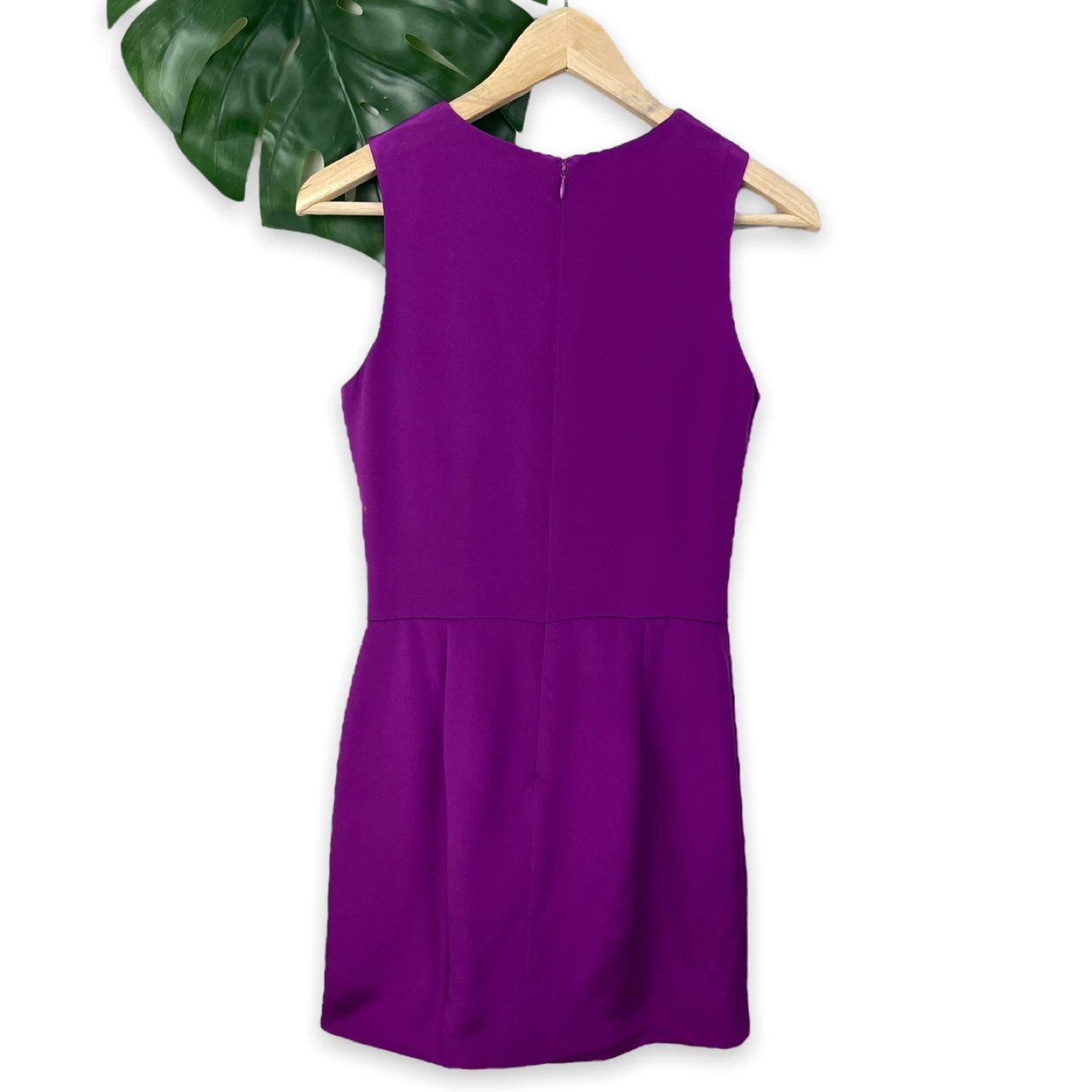CUSHNIE ET OCHS Draped Silk Cutout Dress in Royal Purple - photo 5