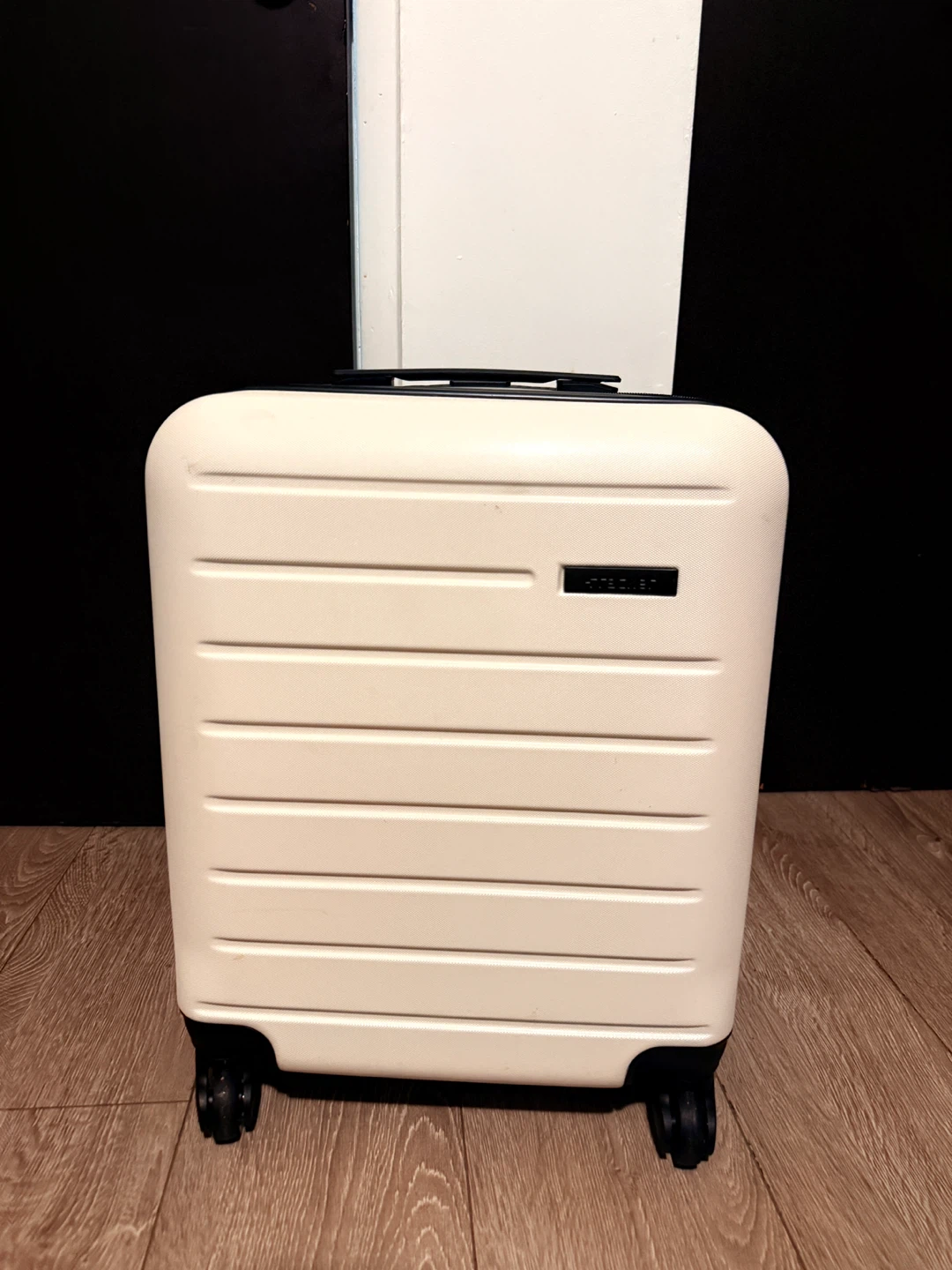 Hard shell white Carry On Suitcase