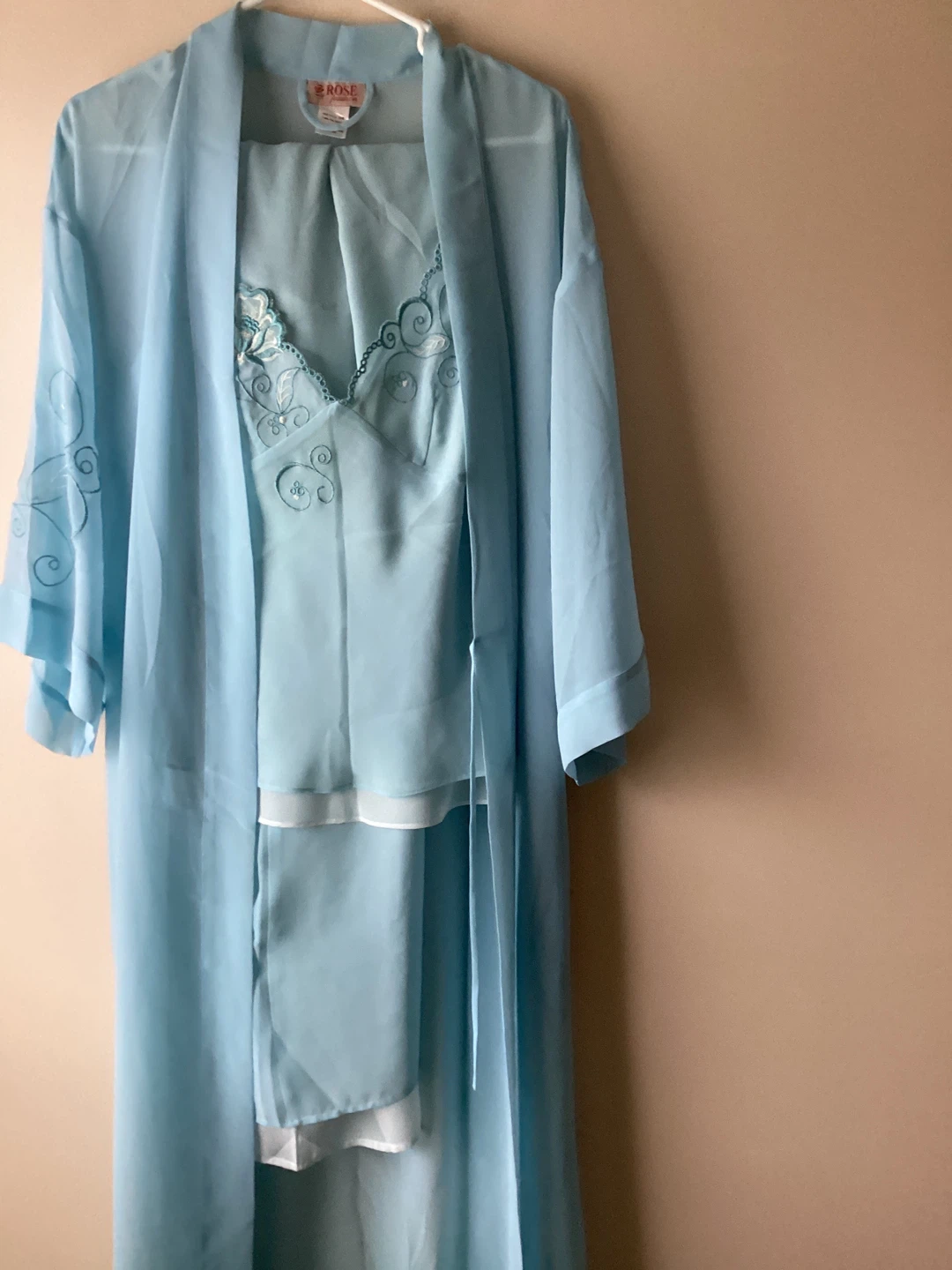 Rose fashion 3-Piece Pajama Set - Blue - photo 2