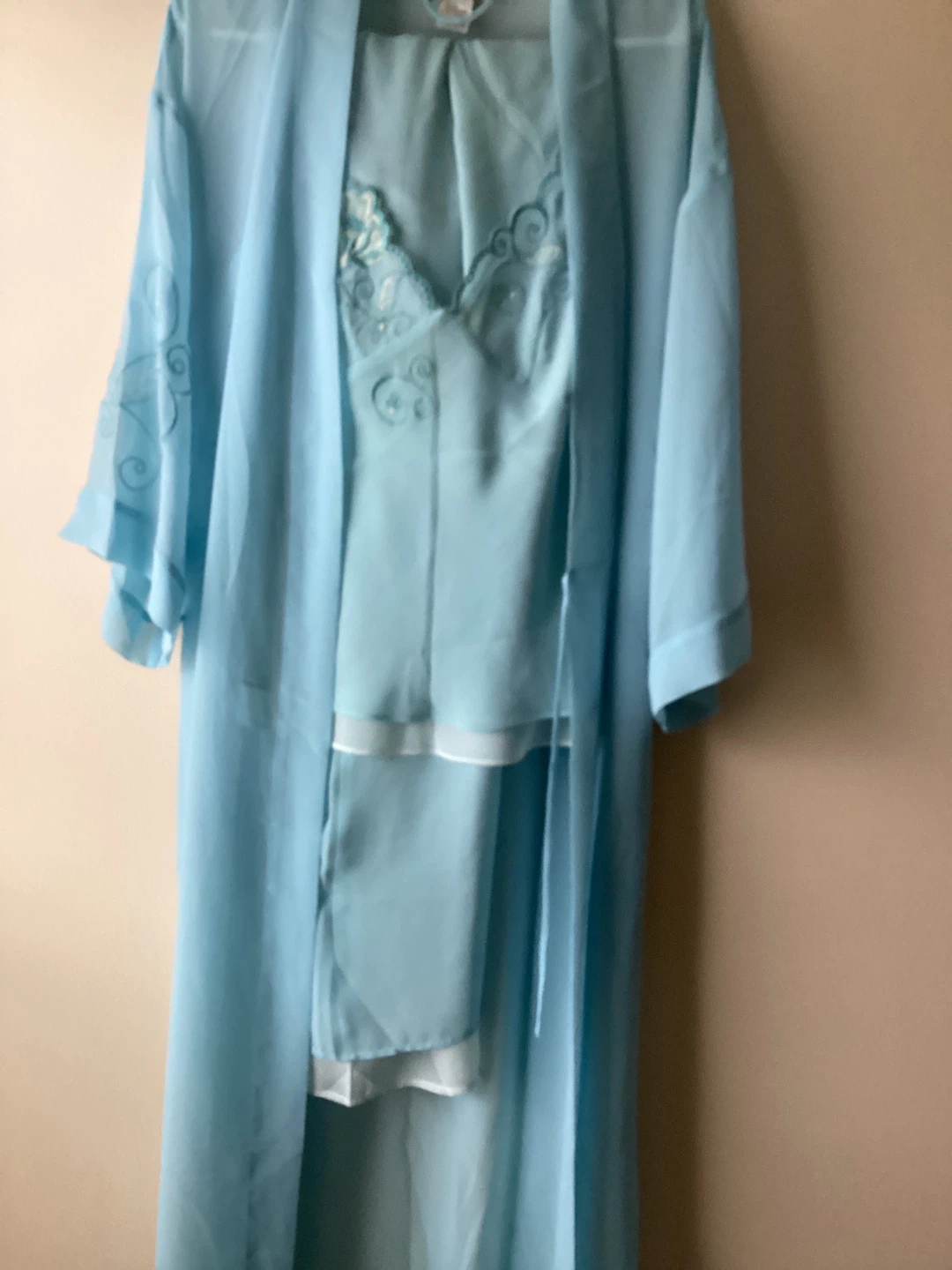 Rose fashion 3-Piece Pajama Set - Blue
