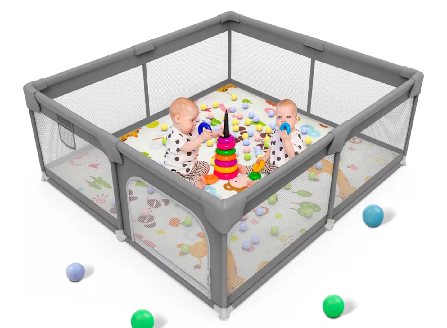 Grey Playpen 51”x 51” - photo 2