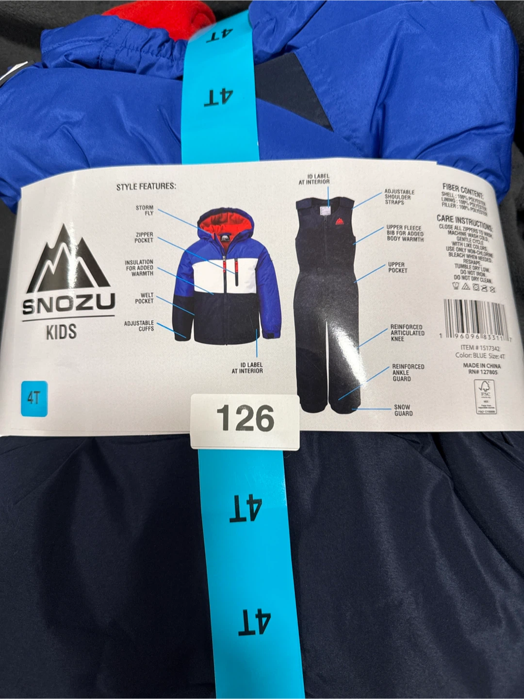 Snozu Kids 2-Piece Snowsuit - Size 4T - photo 3