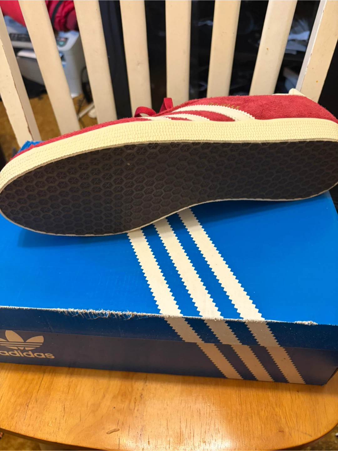 Adidas Gazelle Red Suede Sneakers - photo 4
