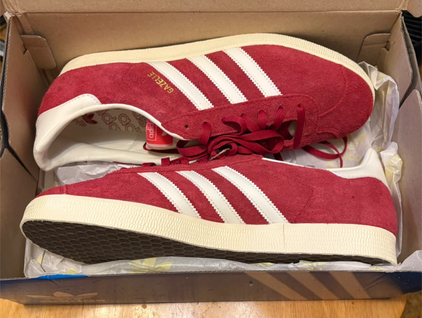 Adidas Gazelle Red Suede Sneakers - photo 2
