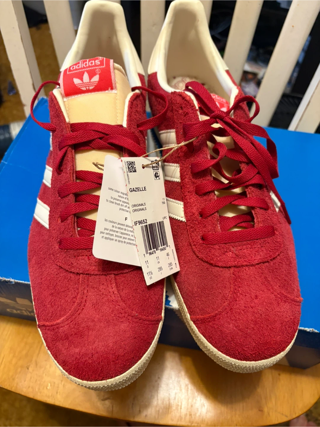 Adidas Gazelle Red Suede Sneakers