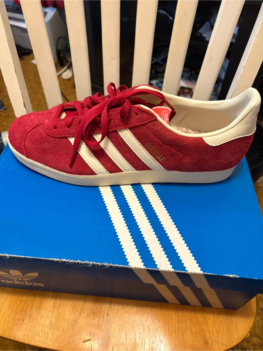 Adidas Gazelle Red Suede Sneakers - photo 3