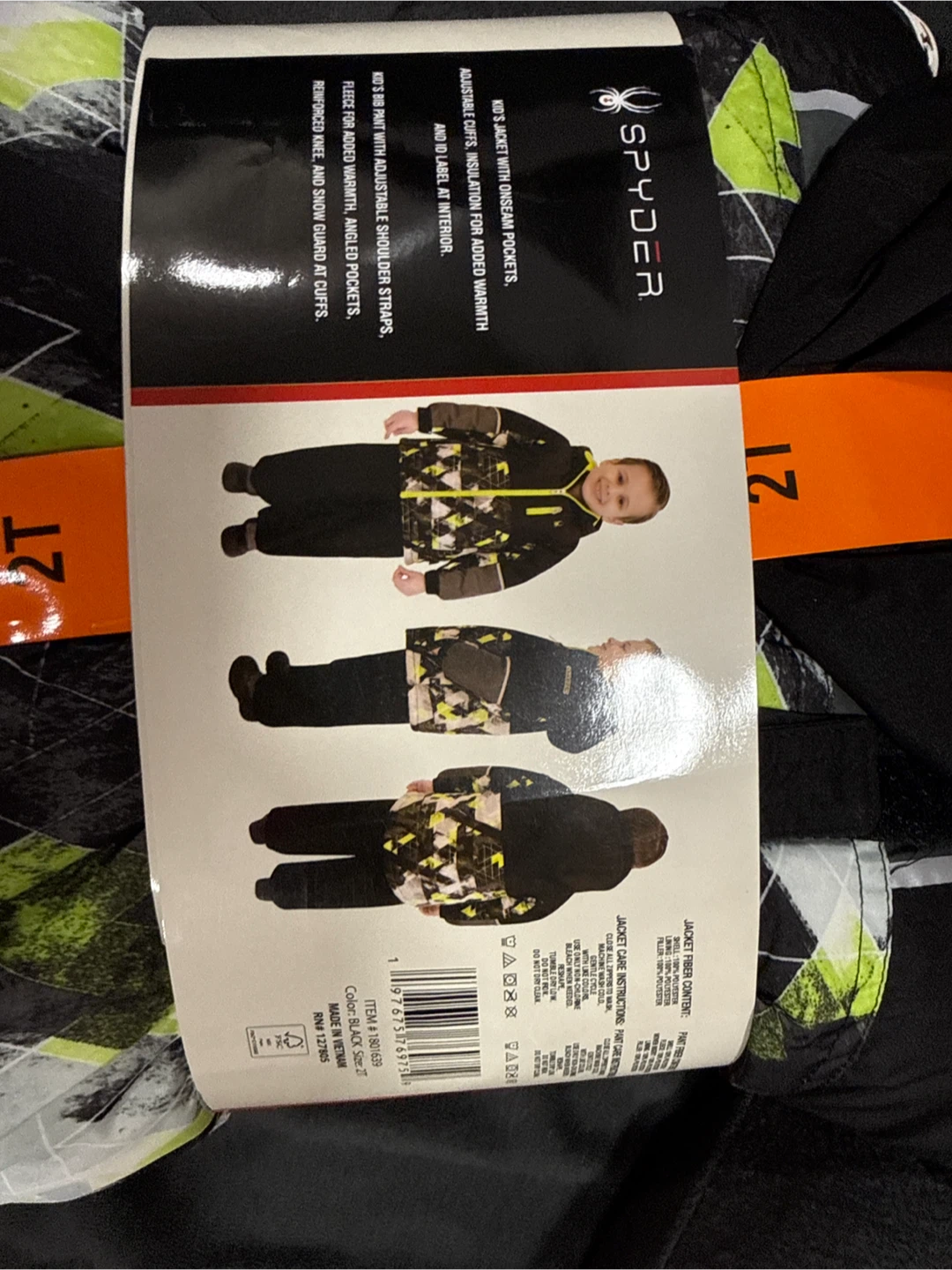 Spyder 2 PC Snowsuit Jacket with Matching Bib Pant - Size 2T - photo 3