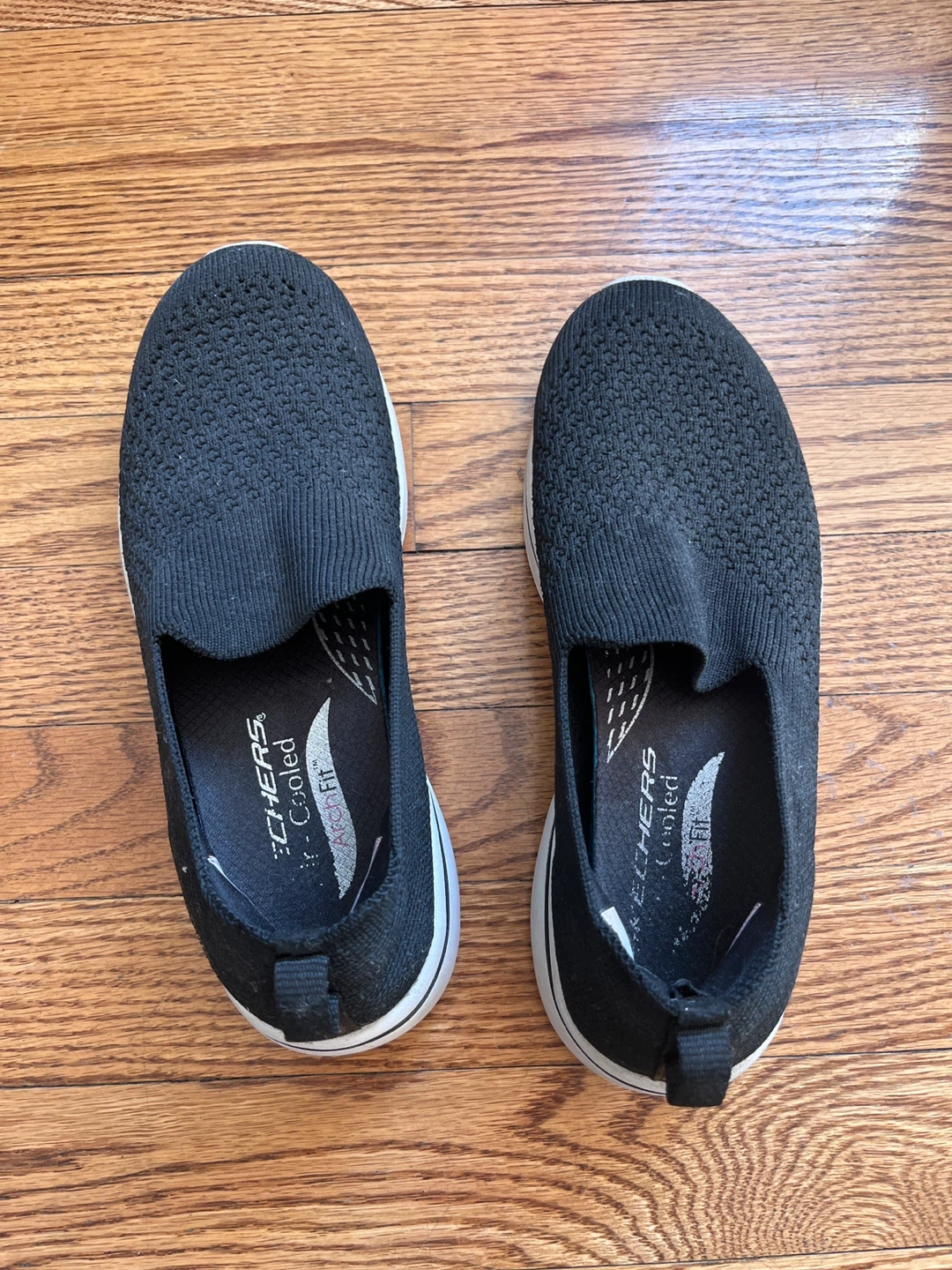 Skechers Go Walk Black Knit Slip-On Sneakers