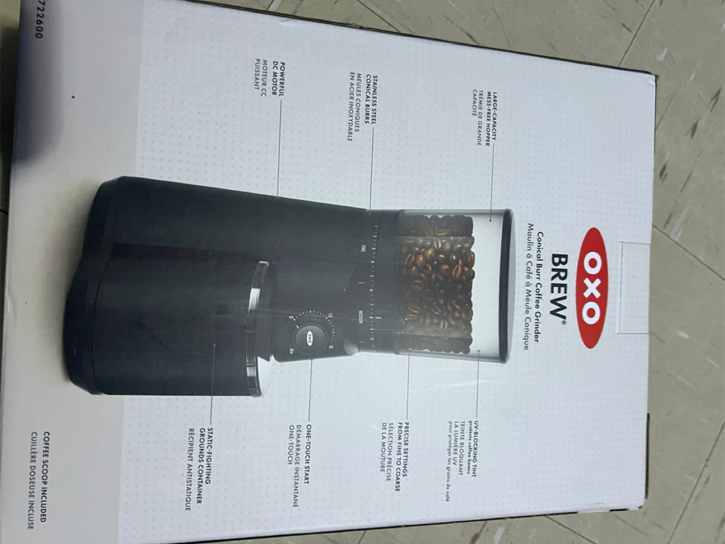 OXO Brew Conical Burr Coffee Grinder - Matte Black - photo 2