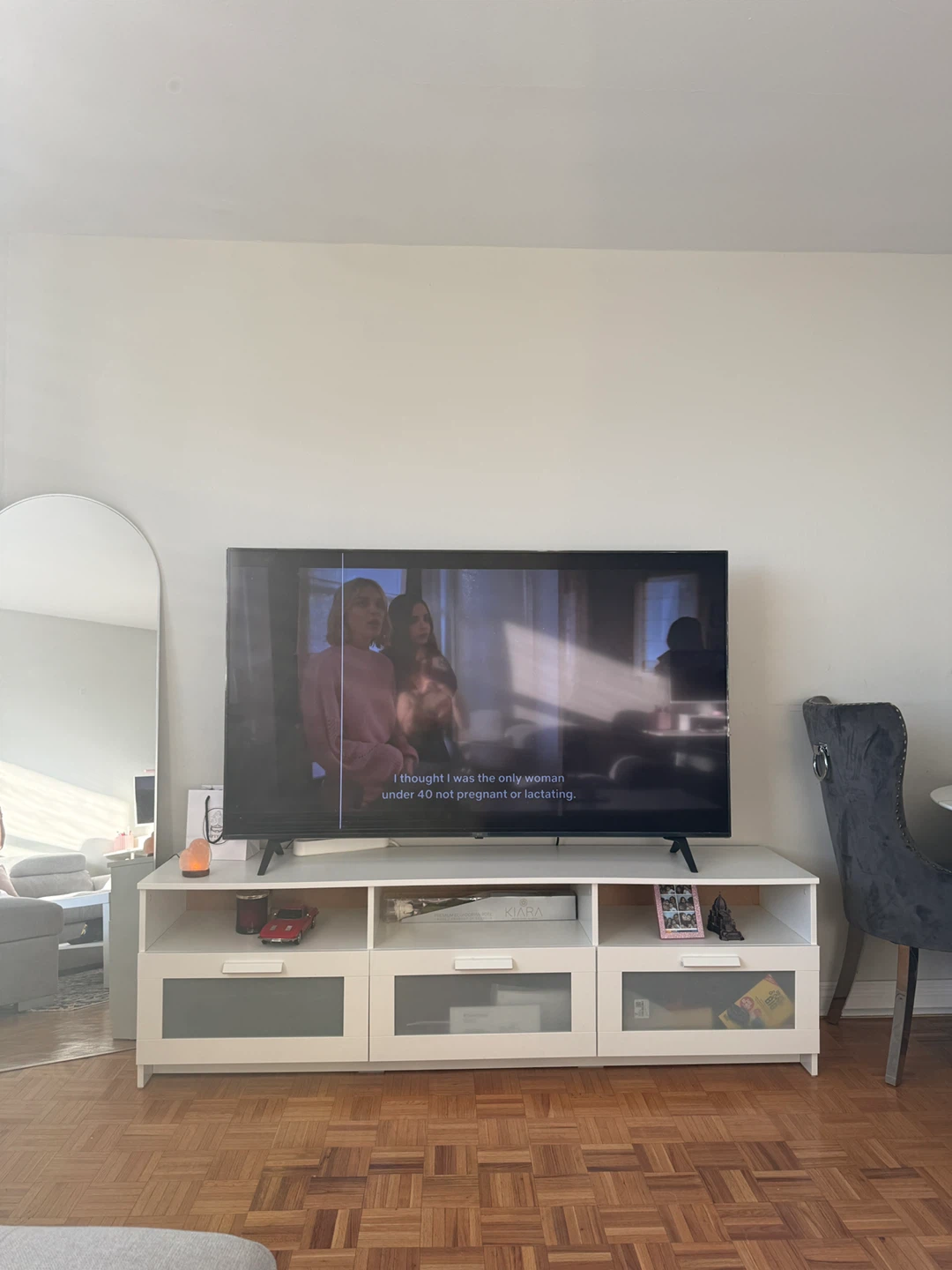 IKEA White TV Stand with Storage - photo 5
