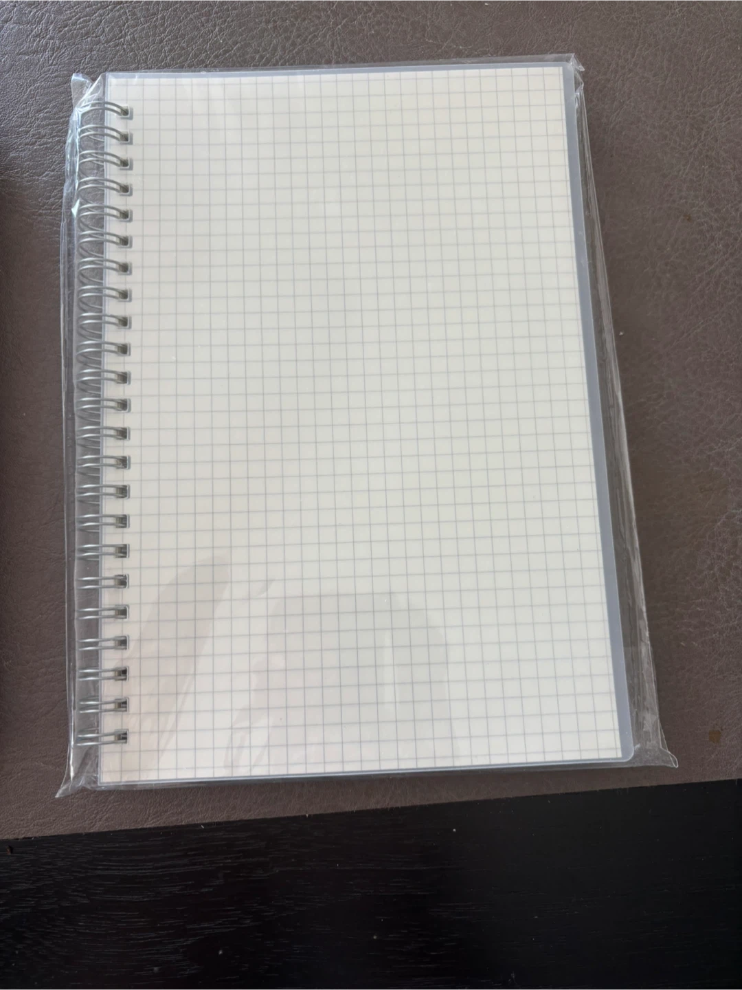 Grid Notebook A5 clear hard cover