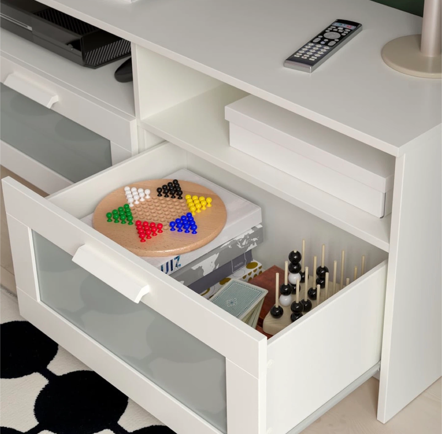 IKEA White TV Stand with Storage - photo 2