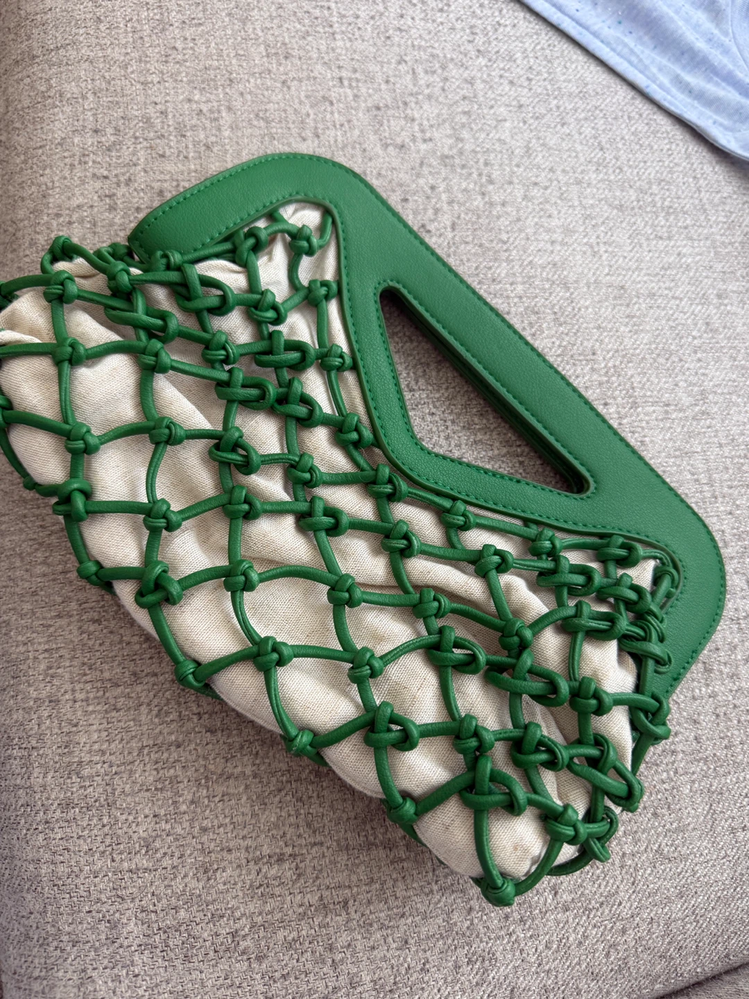 A New Day Green Woven clutch Bag
