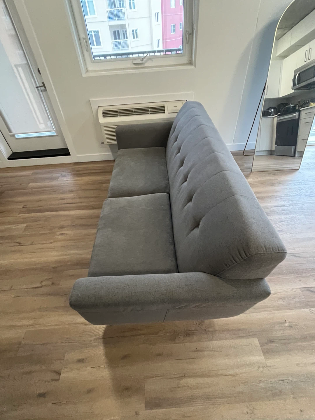 Grey Tufted Sofa - Pickup Downtown - photo 2