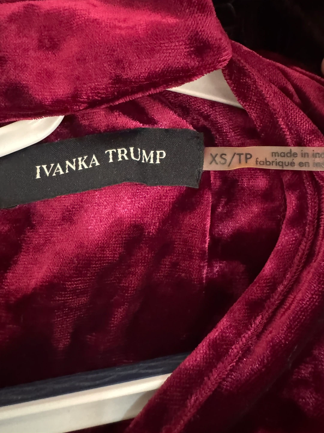 Ivanka Trump Velvet Mock Neck Cutout Top XS - photo 4