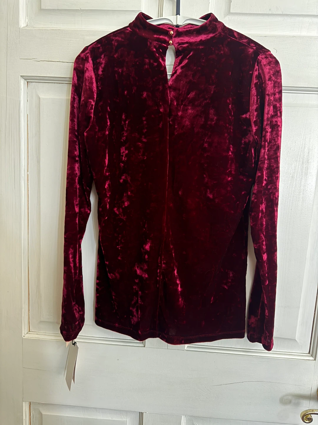 Ivanka Trump Velvet Mock Neck Cutout Top XS - photo 2