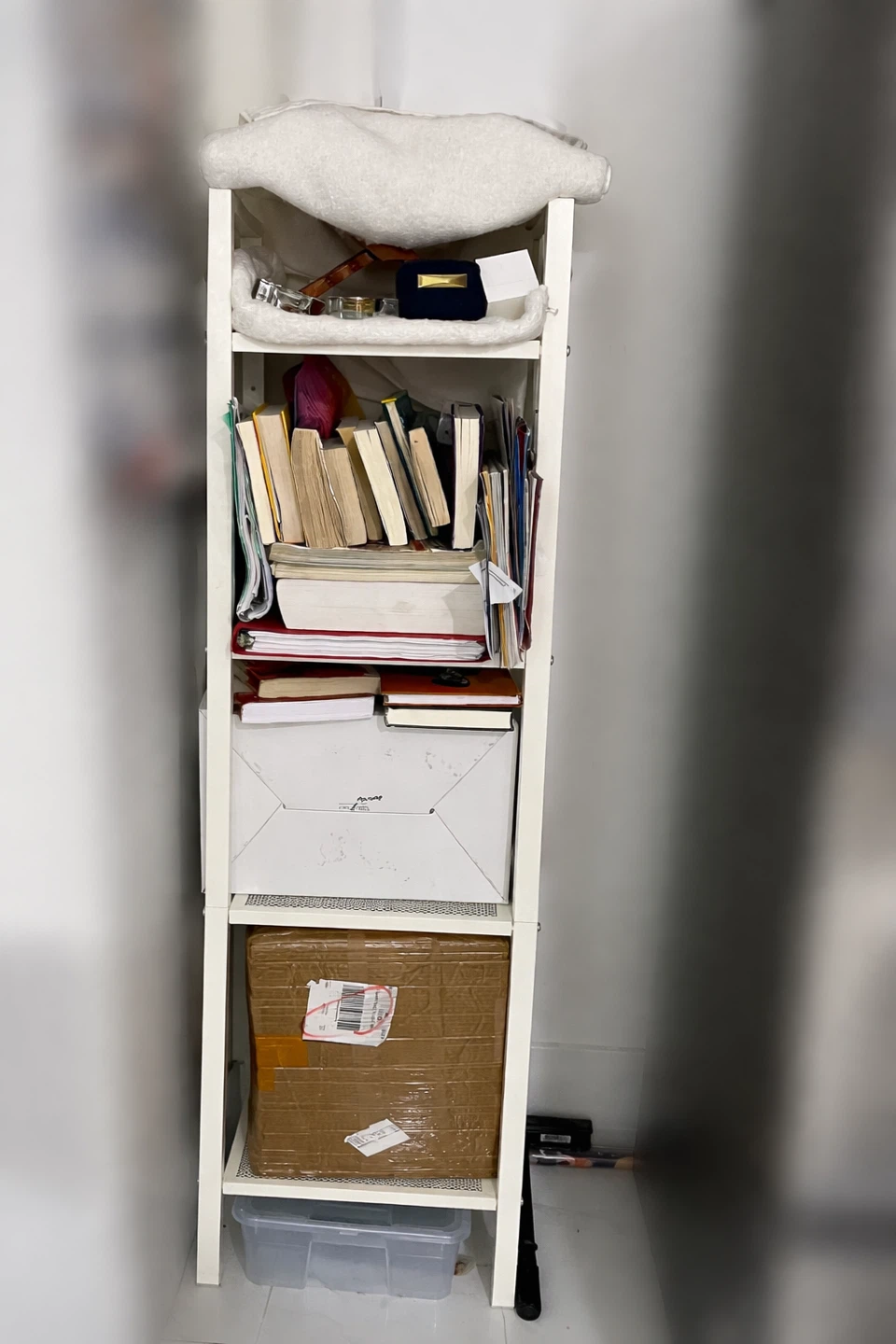 White tall shelving unit - photo 2