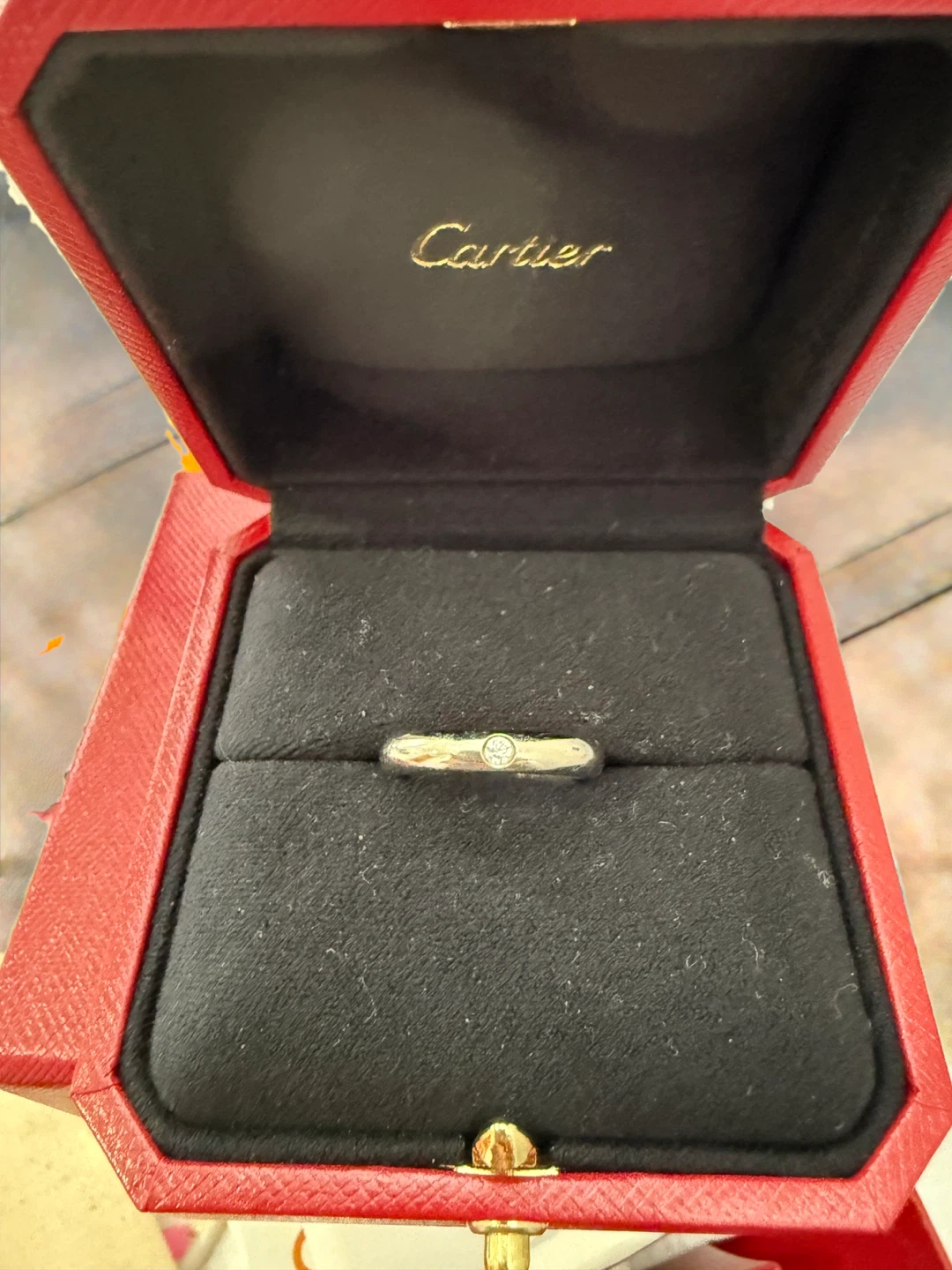 Cartier 1895 Wedding Band Platinum Size 53