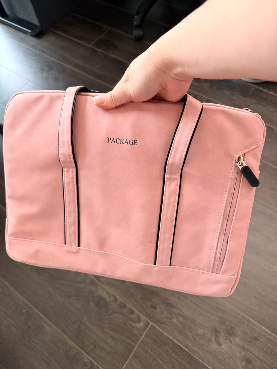 Pink "PACKAGE" Laptop Bag
