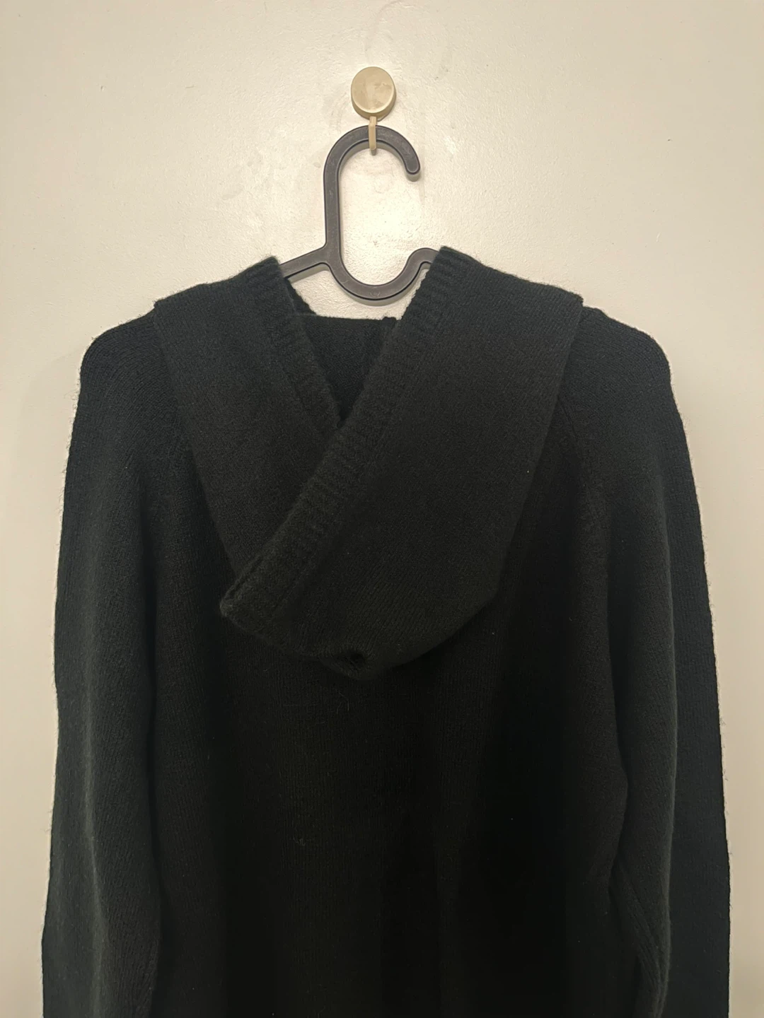Black Knit Hoodie - M size - photo 3