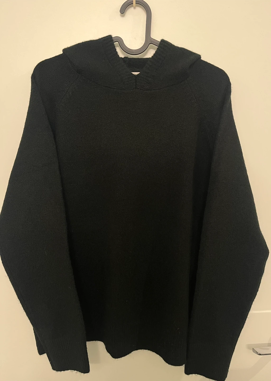 Black Knit Hoodie - M size - photo 2