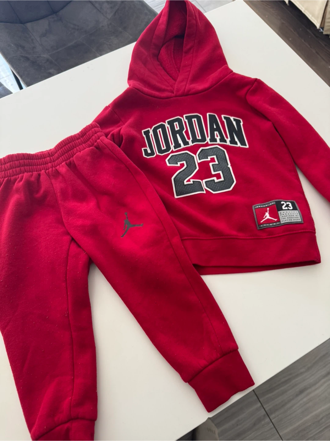 Jordan 23 Red Tracksuit Set - 3T