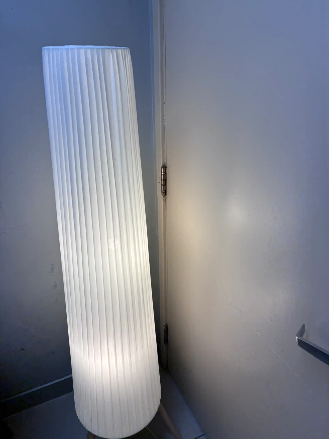 White Pleated Floor Lamp