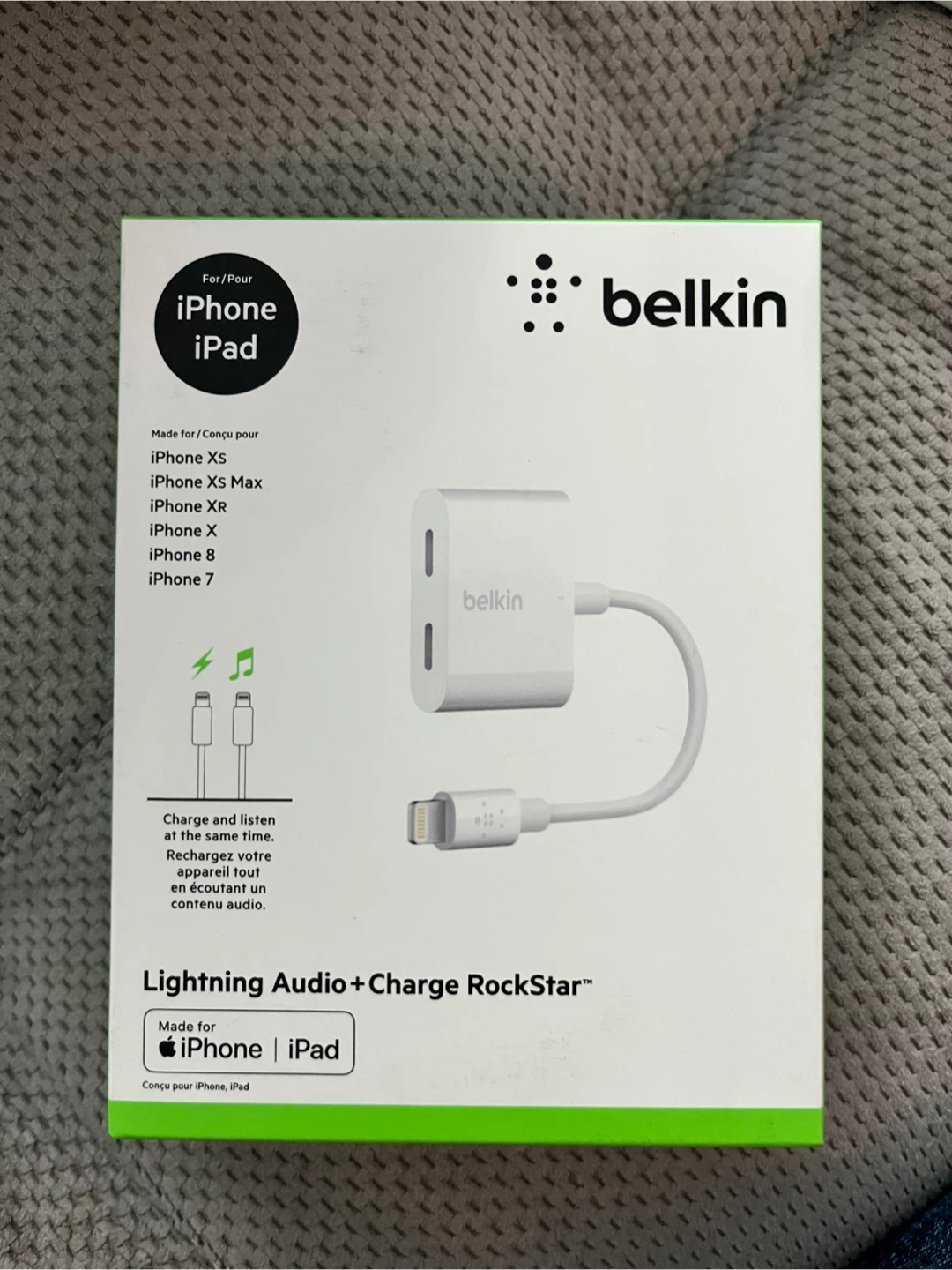 Belkin Lightning Audio + Charge RockStar Adapter for iPhone/iPad