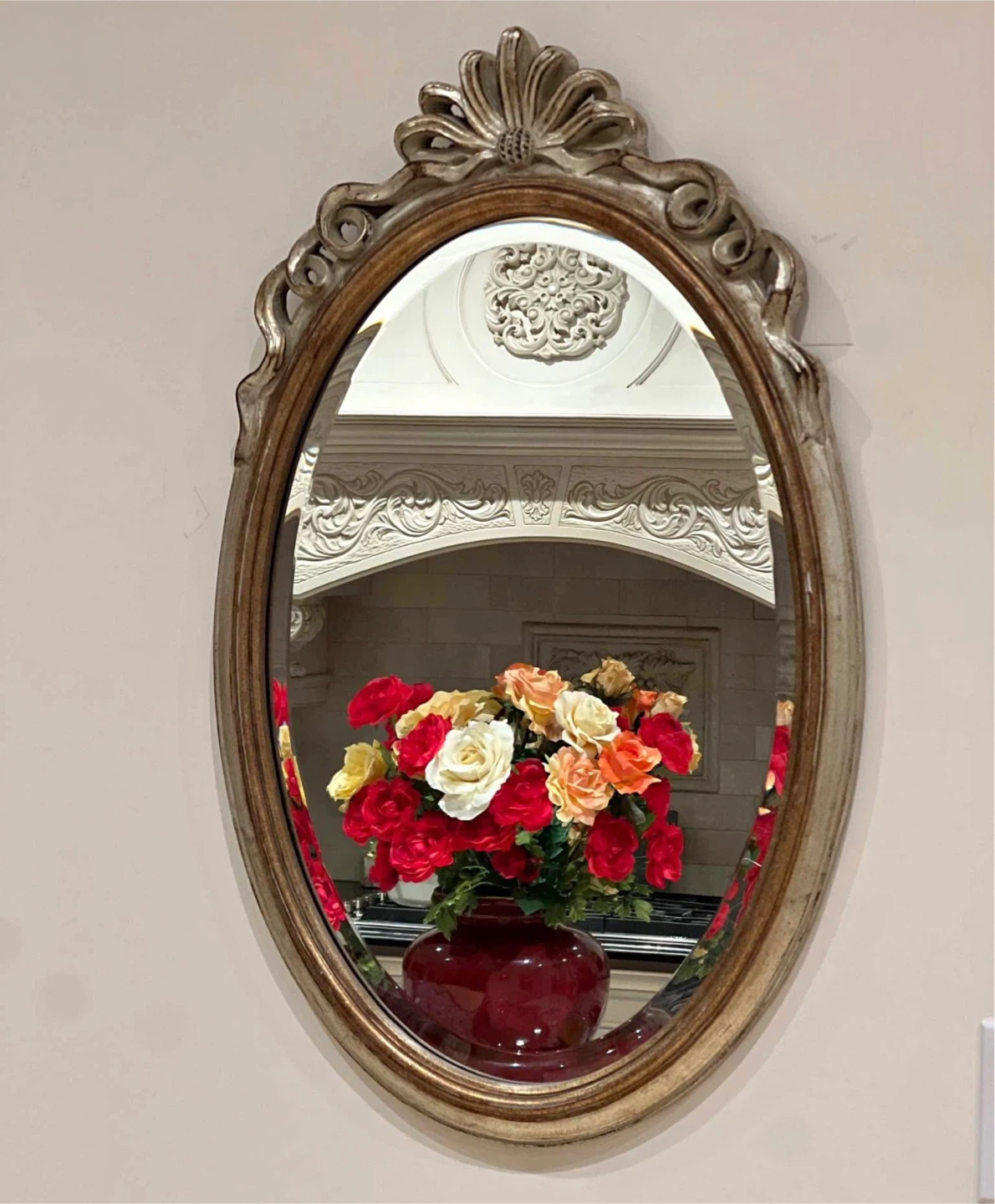 Ornate Oval Wall Mirror