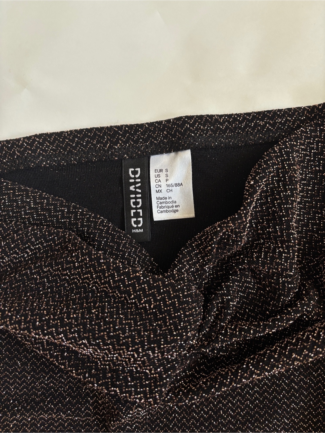 H&M Divided Black Glitter Tube Top Size S - photo 2