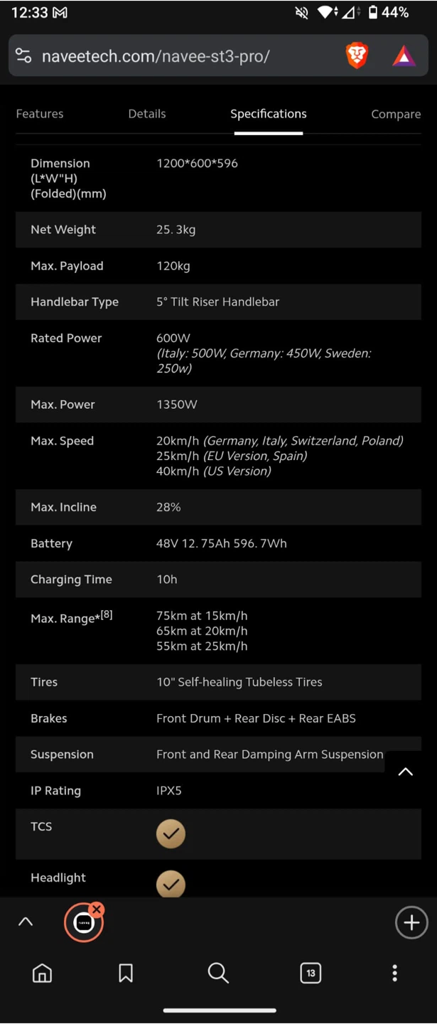 NAVEE Electric Scooter ST3 Pro - photo 2