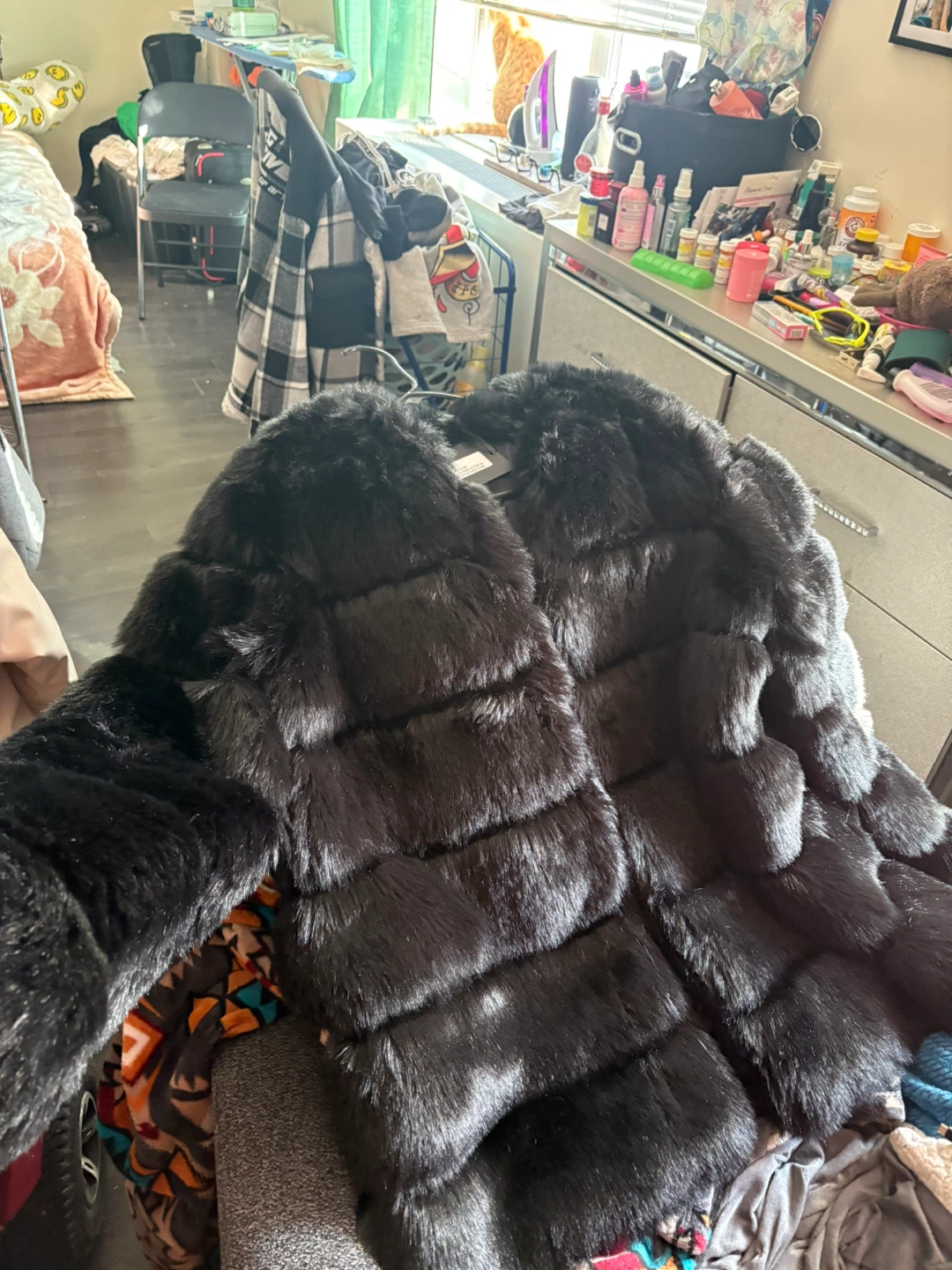 Black Faux Fur Jacket