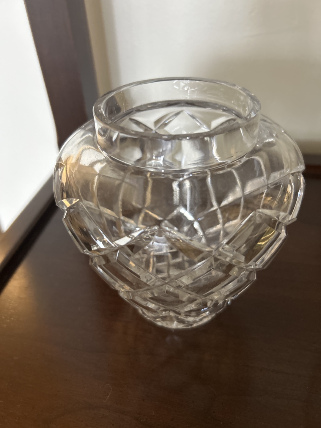 Crystal Cut Glass Vase