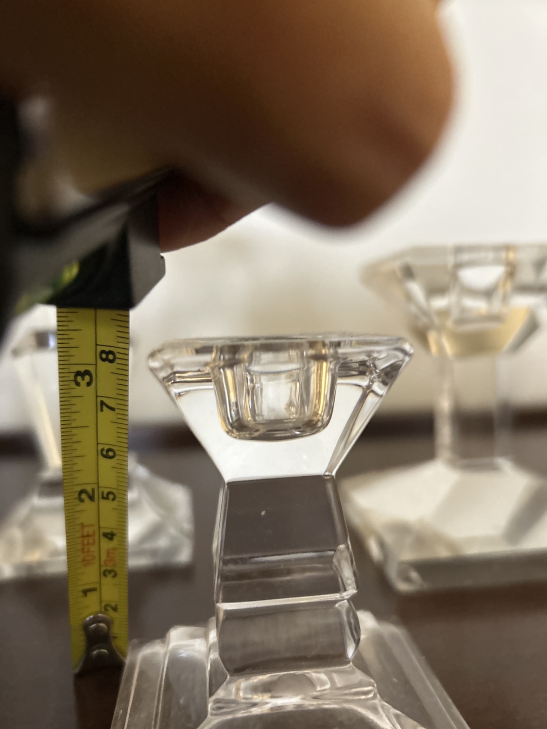 5 Clear Crystal Candlesticks from5$ to 9$ - photo 4