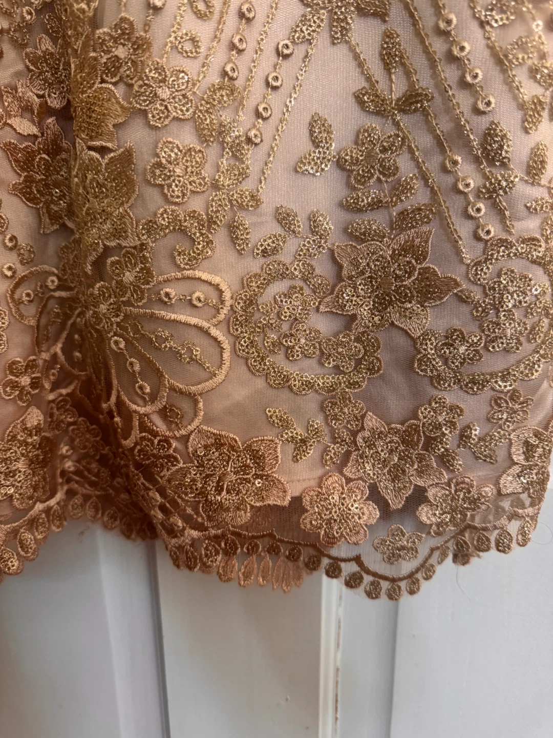 Rose Gold Sequin Lace Dress - photo 5