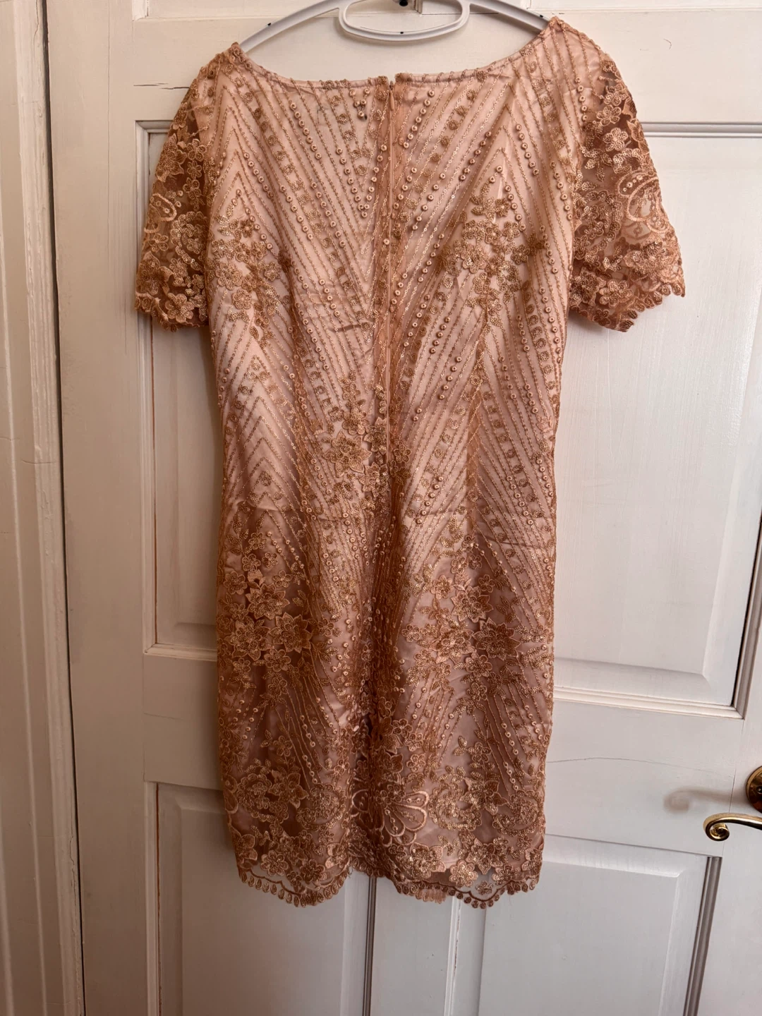 Rose Gold Sequin Lace Dress - photo 4