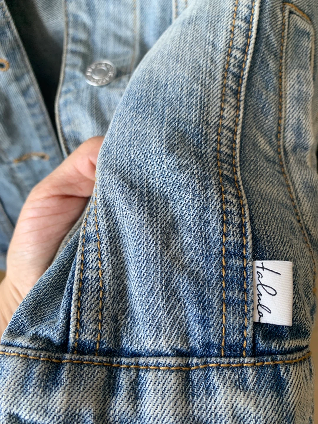 Talula Aritzia Denim & Faux Leather Jacket Small - photo 4
