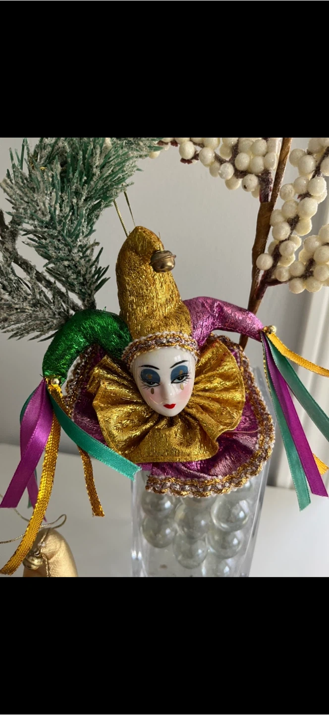 Set of 3 Harlequin Jester Ornaments - photo 4