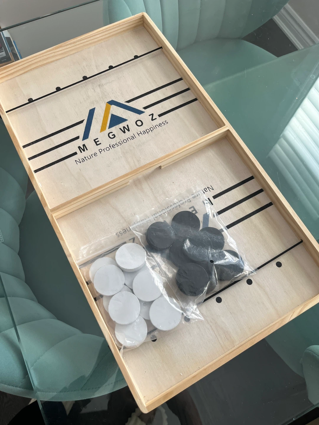 MEGWOZ Wooden Sling Puck Board Game - photo 2