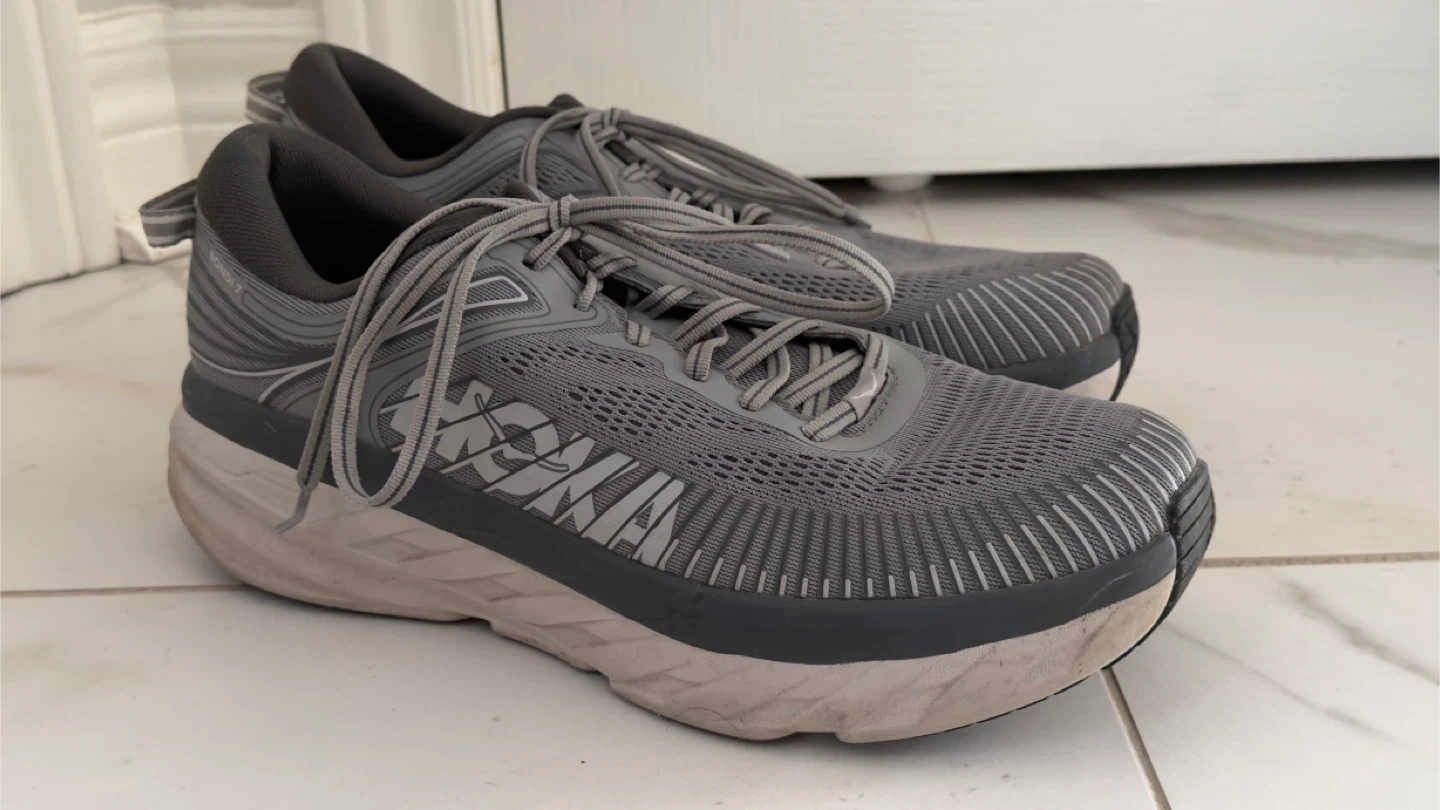 Hoka Bondi 7 Wild Dove/Dark Shadow - Size 10.5 US