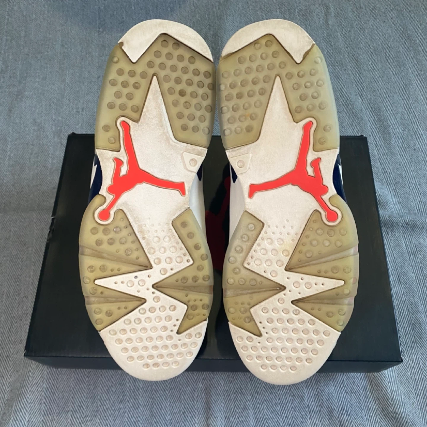 Air Jordan 6 Retro White Navy Red Size 10 - photo 3