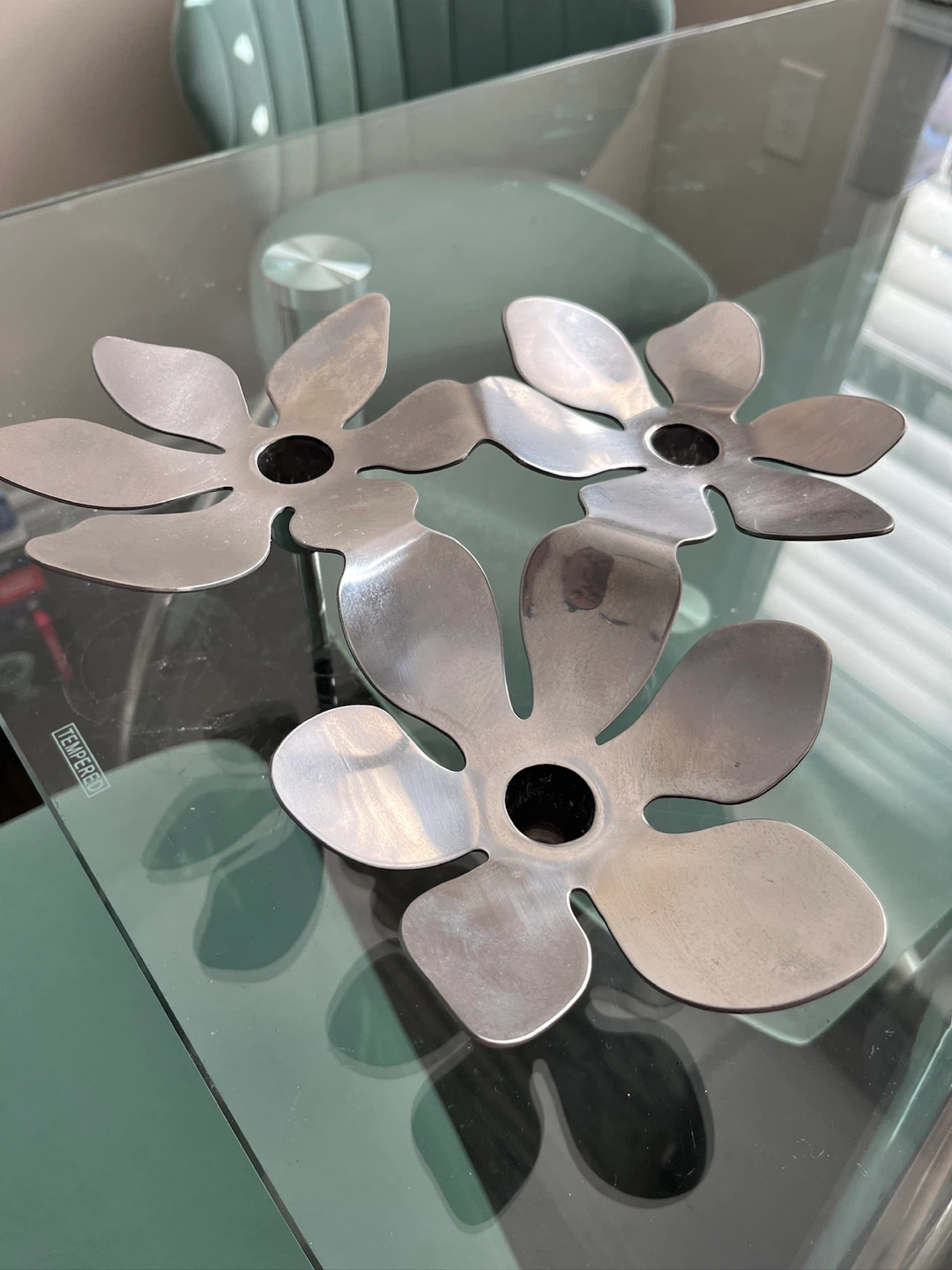 Flower Shaped Metal Candle Holder